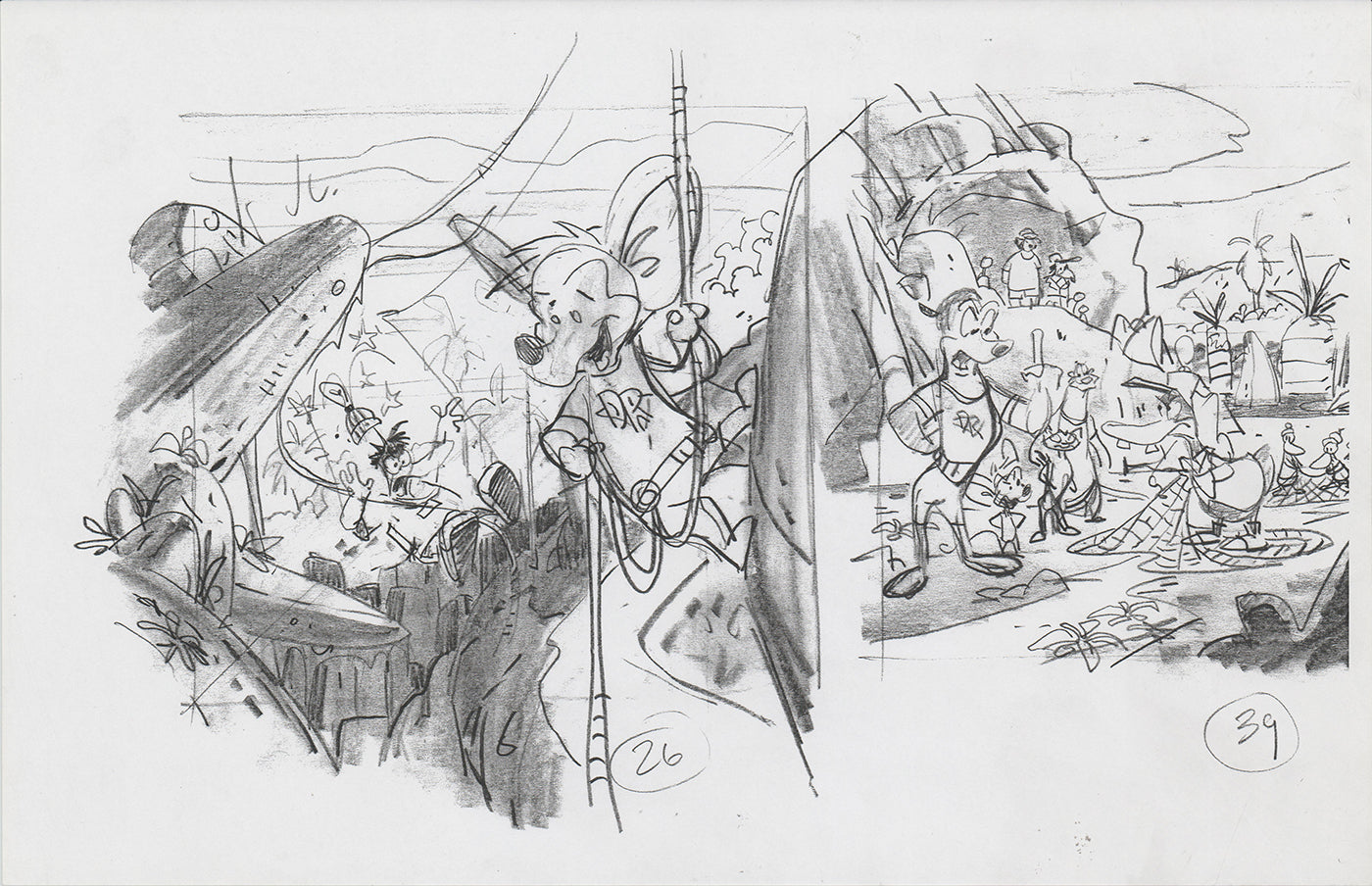 Danger Rangers Huge Book Page Drawing Illustration Photocopy PBS A159