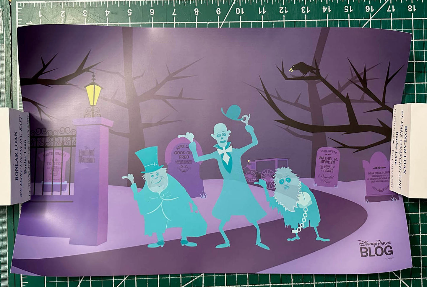 Haunted Mansion Hitchhiking Ghosts Disney Blog Shag Print 2000s