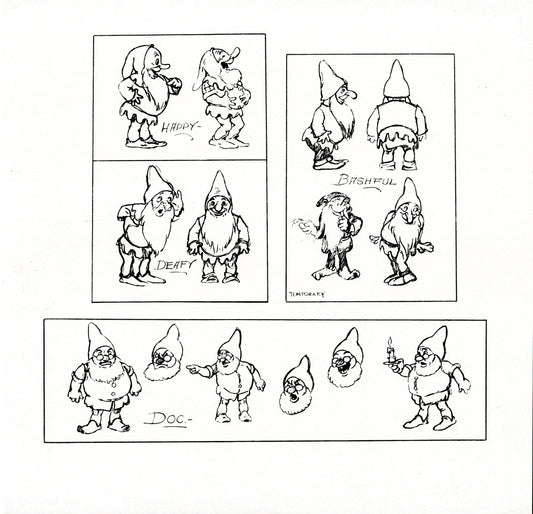 Mickey n Bugs Walt Disney Litho Production Mimeograph Animation Model Sheet A150