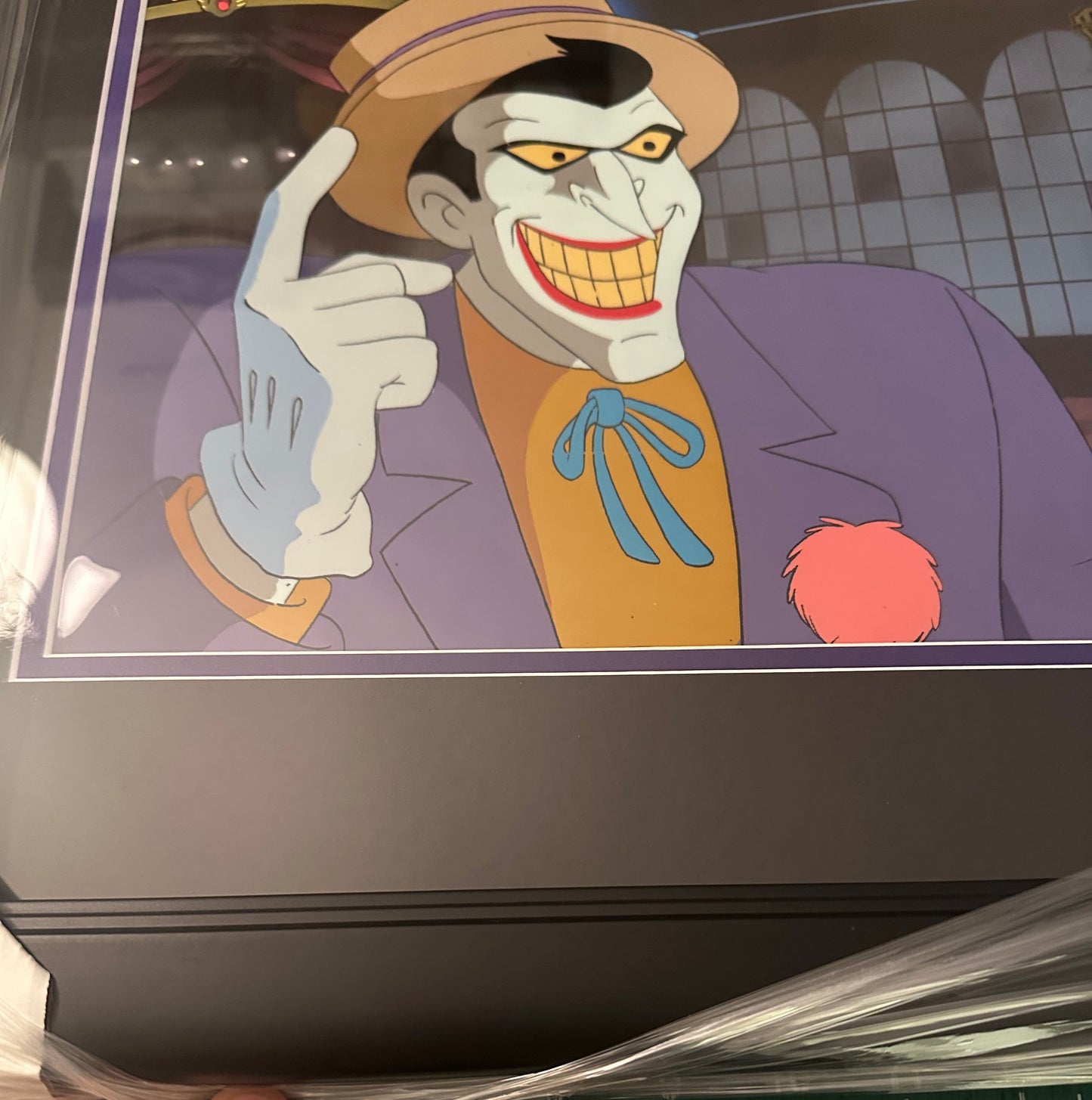 Batman the Animated Series The Joker BTAS Production Animation Cel Setup Warner Bros DC 1992 FRAMED a