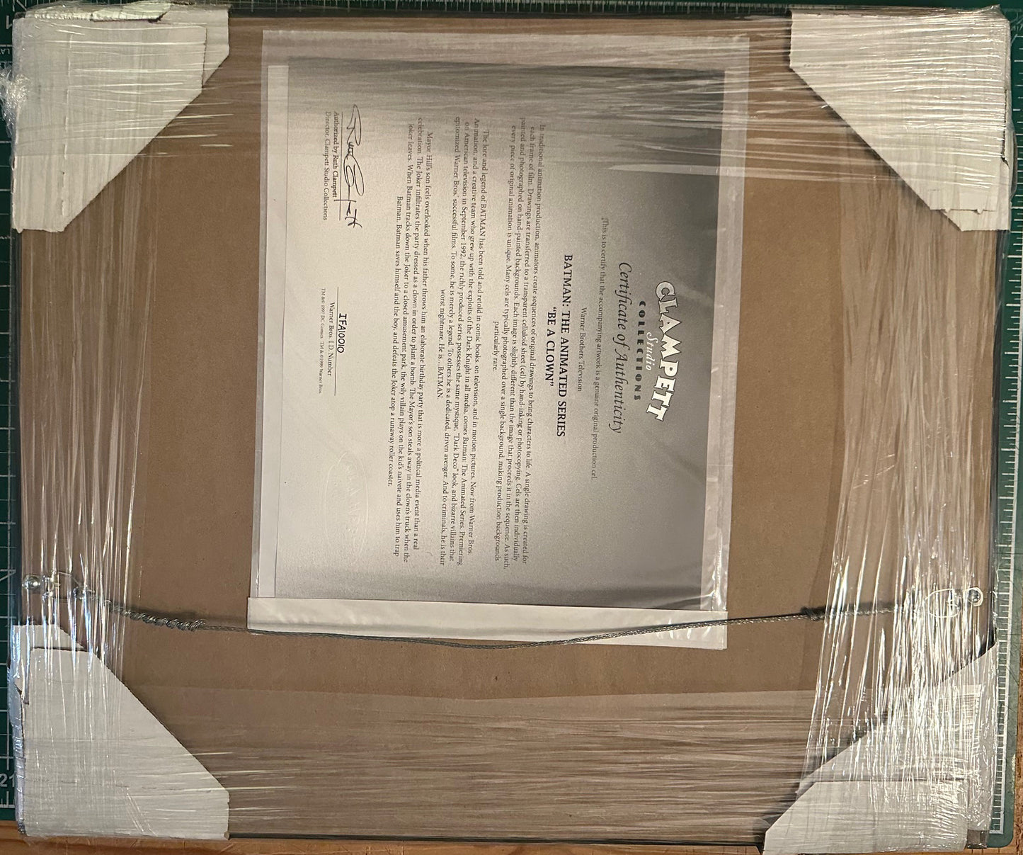 Batman the Animated Series The Joker BTAS Production Animation Cel Setup Warner Bros DC 1992 FRAMED a