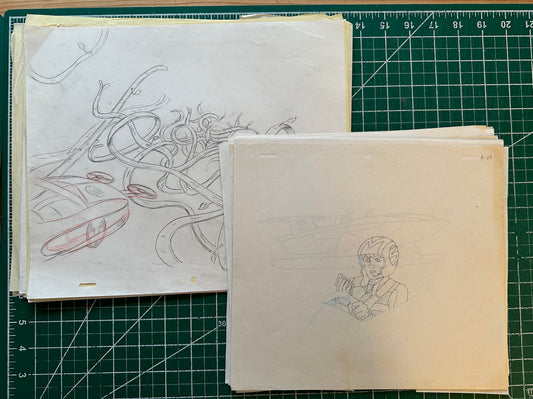 Speed Racer New Adventures Mach Go Go Go Production Drawings LOT of 47