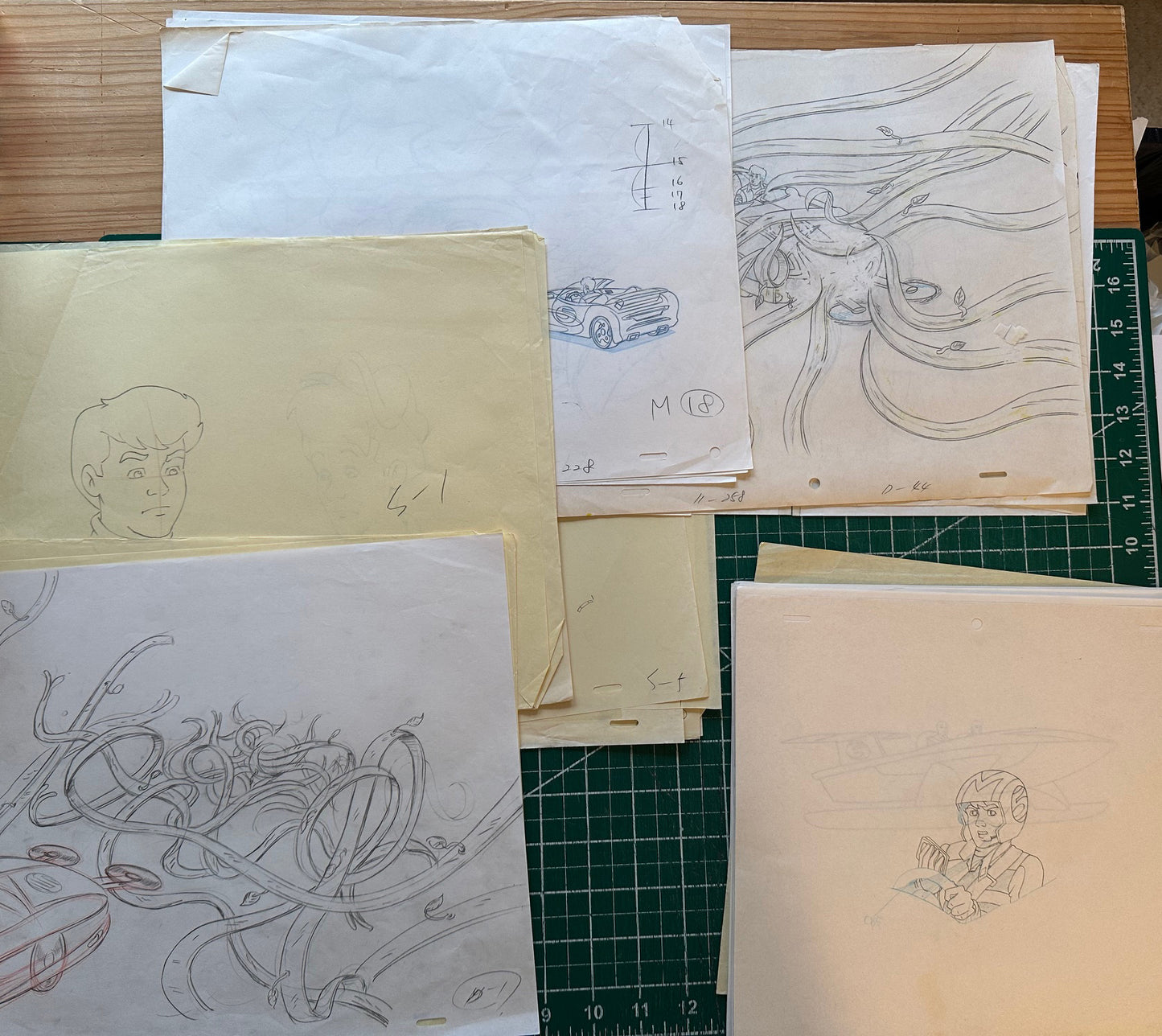 Speed Racer New Adventures Mach Go Go Go Production Drawings LOT of 47