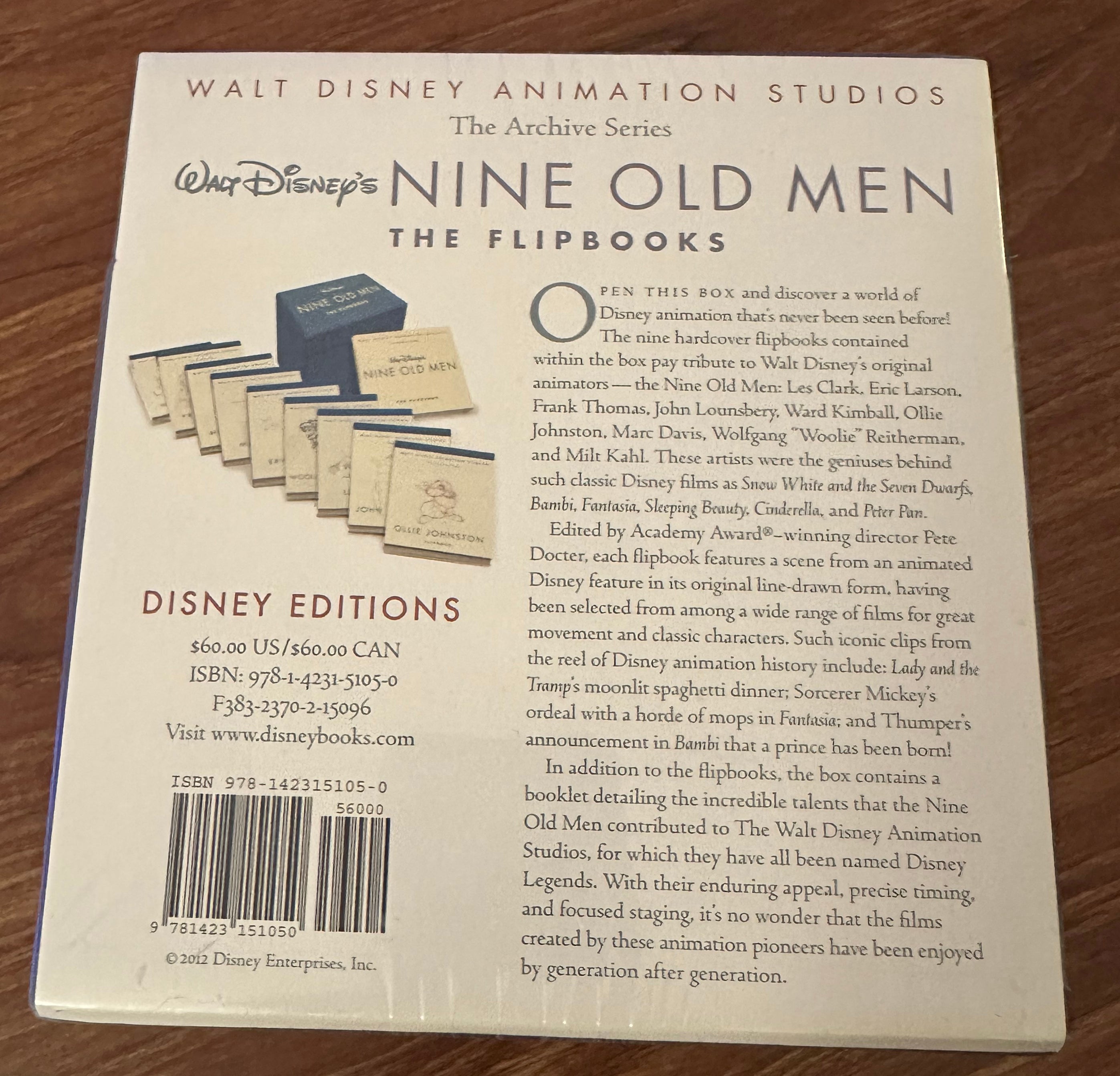 Walt Disney's Nine Old Men The Flip Books 2012 NIB Disneyana