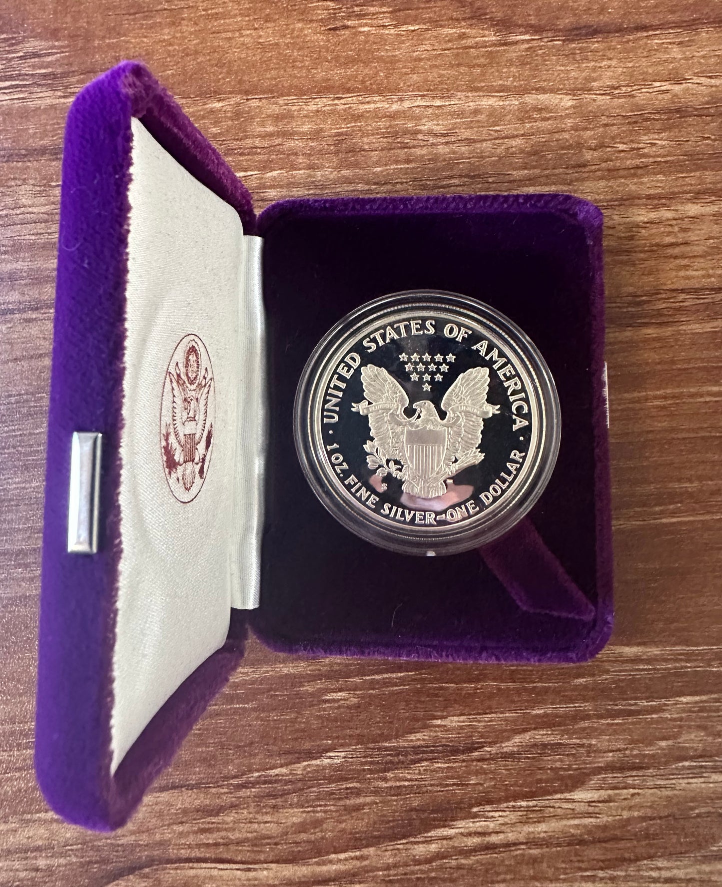 1987-S American Silver Eagle PROOF 1 Oz Silver - Coin, Box and COA - GREAT gift for child or grandchild!