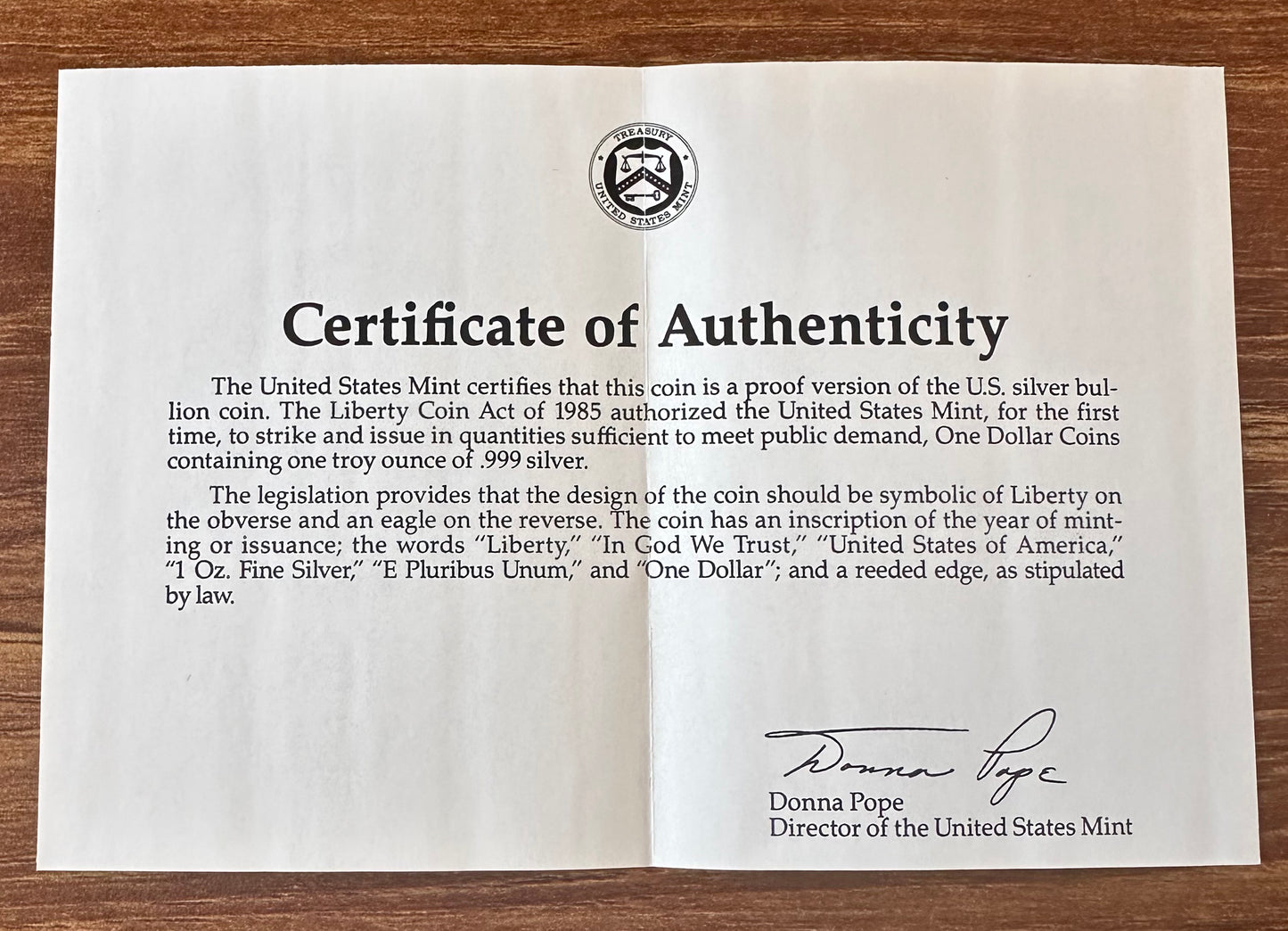 1987-S American Silver Eagle PROOF 1 Oz Silver - Coin, Box and COA - GREAT gift for child or grandchild!