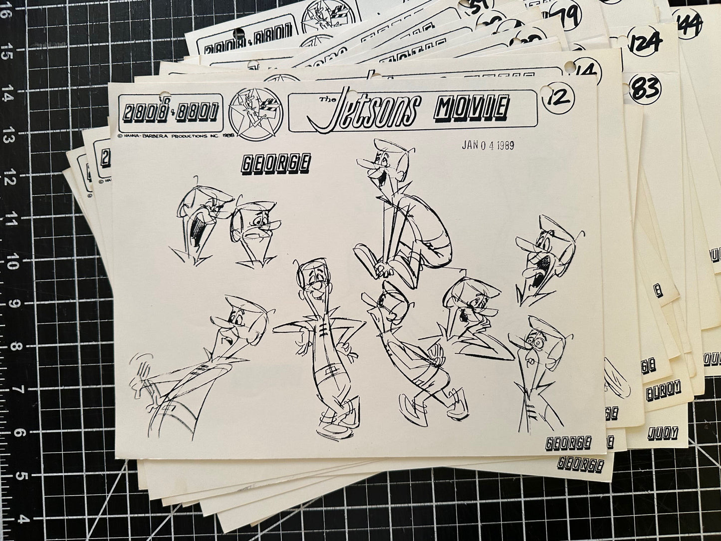 The Jetsons Movie Production Model Sheet Print lot of 22 Pages Hanna Barbera