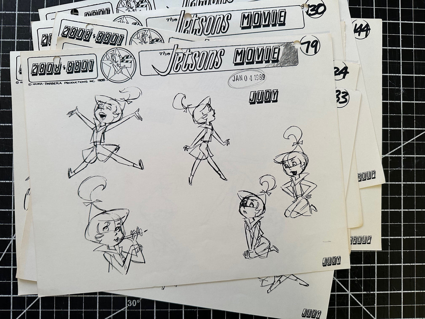 The Jetsons Movie Production Model Sheet Print lot of 22 Pages Hanna Barbera
