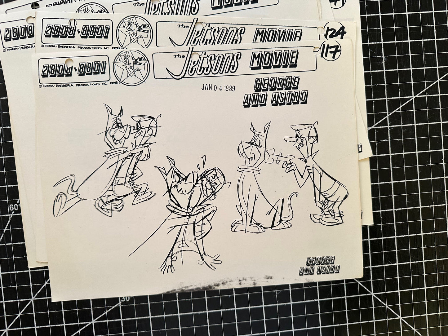 The Jetsons Movie Production Model Sheet Print lot of 22 Pages Hanna Barbera