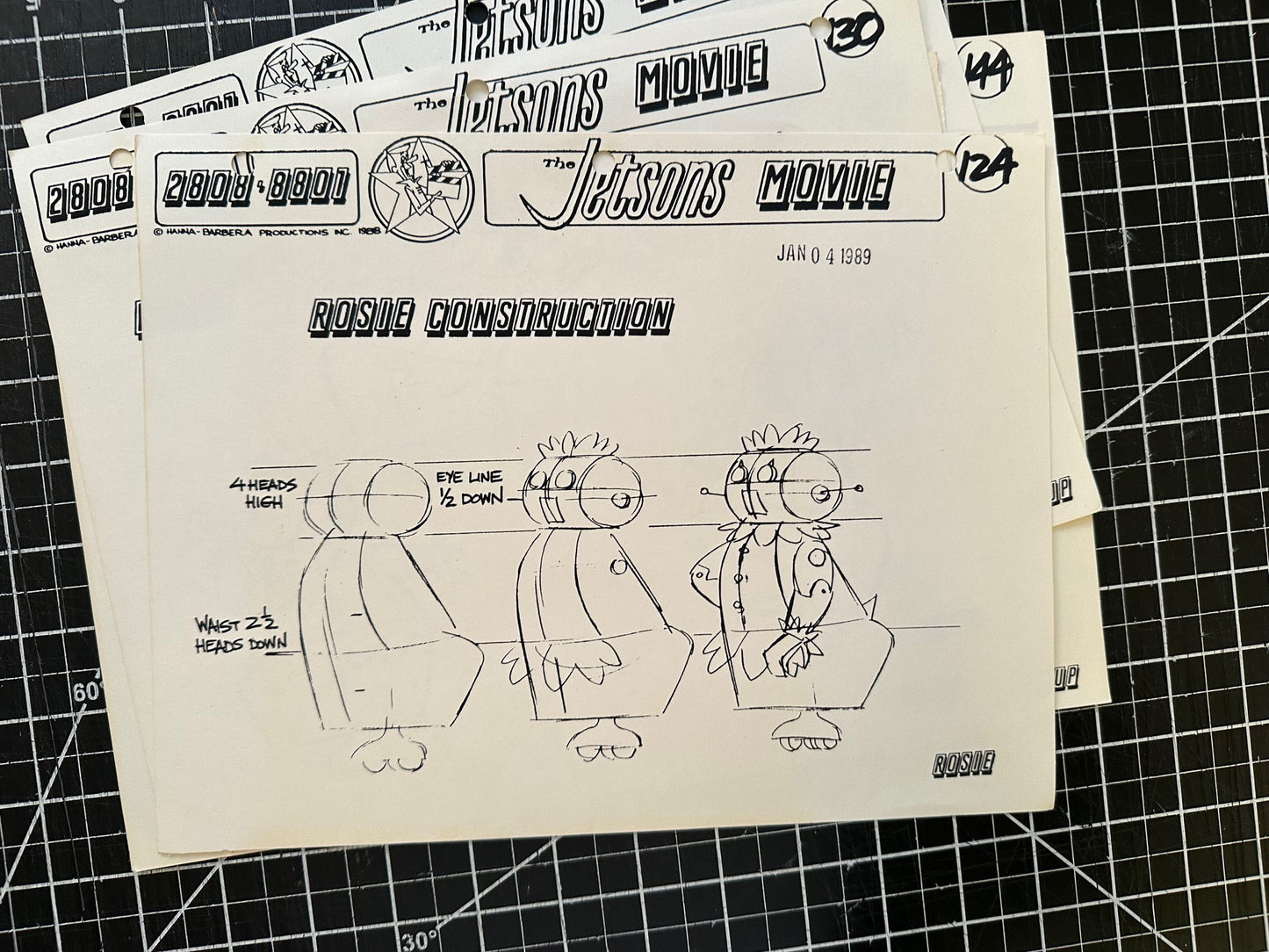 The Jetsons Movie Production Model Sheet Print lot of 22 Pages Hanna Barbera