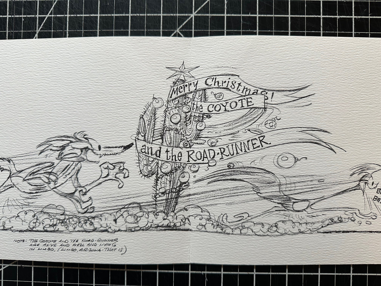 Chuck Jones SIGNED Warner Bros Paper Gift Card Print 1975 OH