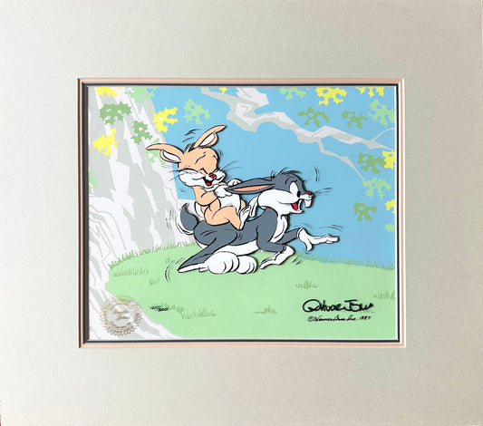 Bugs Bunny Bunnyback Bugs Chuck Jones SIGNED Limited Edition Cel of 200 Looney Tunes Warner Brothers 1987 Matted AT