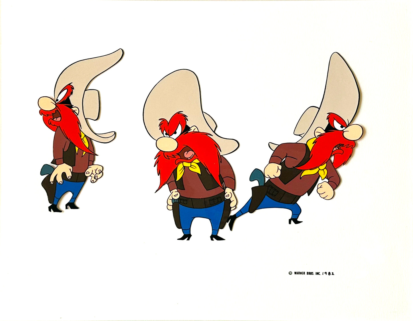Yosemite Sam Looney Tunes Animation Cel from Warner Brothers 1982