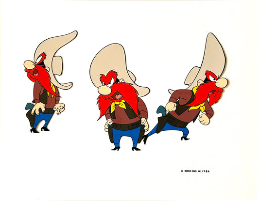 Yosemite Sam Looney Tunes Animation Cel from Warner Brothers 1982