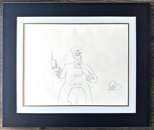 Yellow Submarine Beatles Captain Fred Original Production Animation Drawing 1968 SIGNED by Jack Stokes