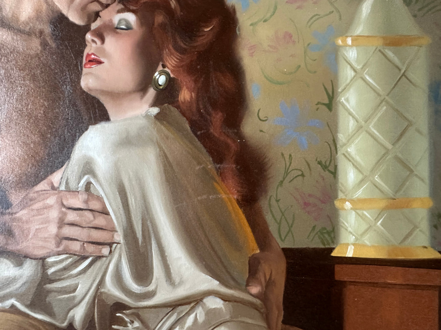 Harlequin Book Cover Original Art Painting Merlyn's Magic Carole Mortimer 1986 Signed by Artist Danny Crouse