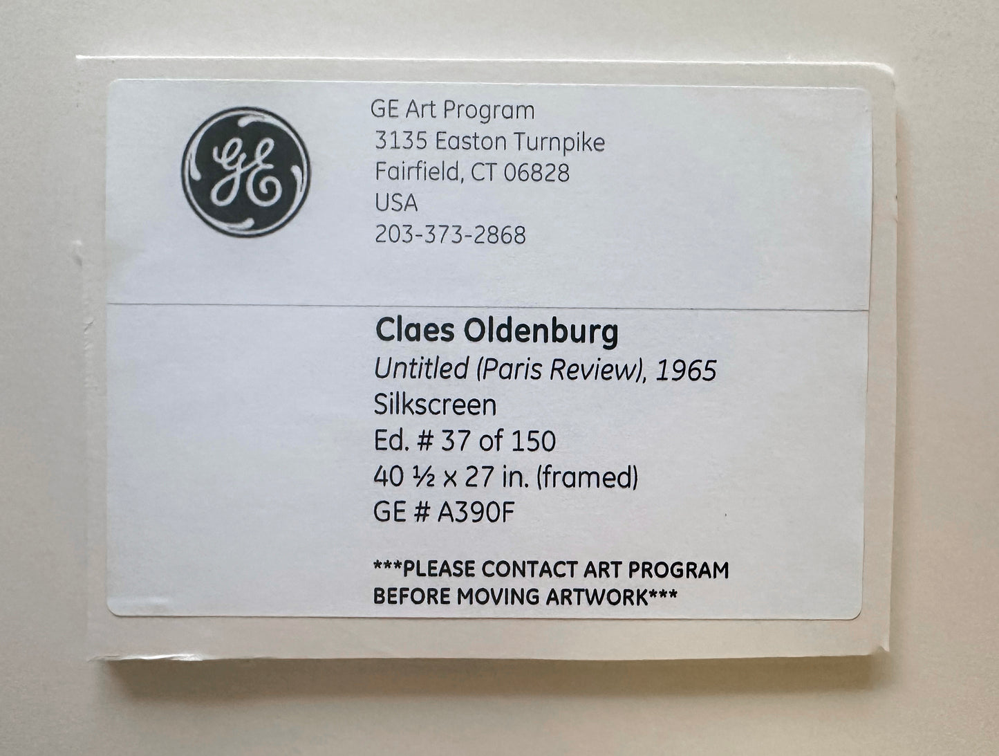 Claes Oldenburg Paris Review Multimousse 1965 SIGNED Serigraph on Paper Limited Edition of 150