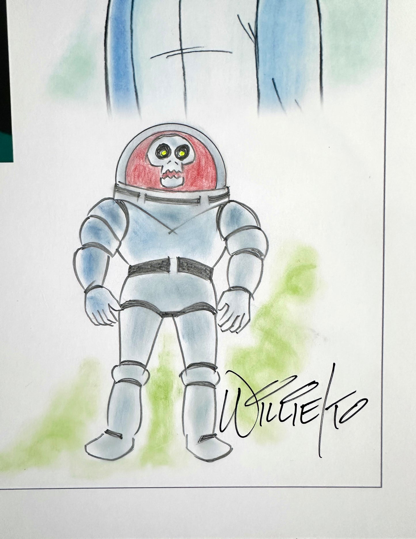 UNIQUE Scooby Doo Pack Attack Limited Edition Cel of 25 Signed by Willie Ito WITH DRAWING of Space Kook by Willie Ito OH