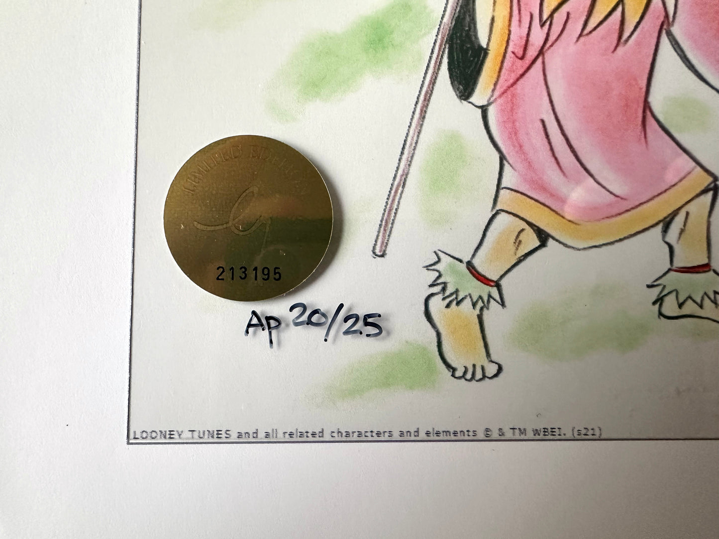 UNIQUE Scooby Doo Pack Attack Limited Edition Cel of 25 Signed by Willie Ito WITH DRAWING of Space Kook by Willie Ito OH