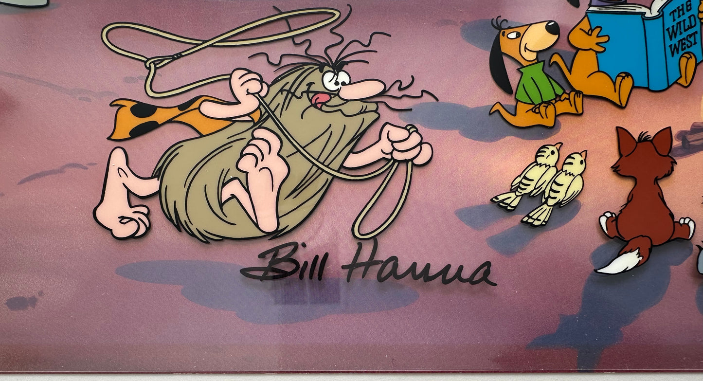 HUGE 34 Character Western Jamboree Bill Hanna and Joe Barbera SIGNED Limited Edition Cel of 400 from 1992 OHC