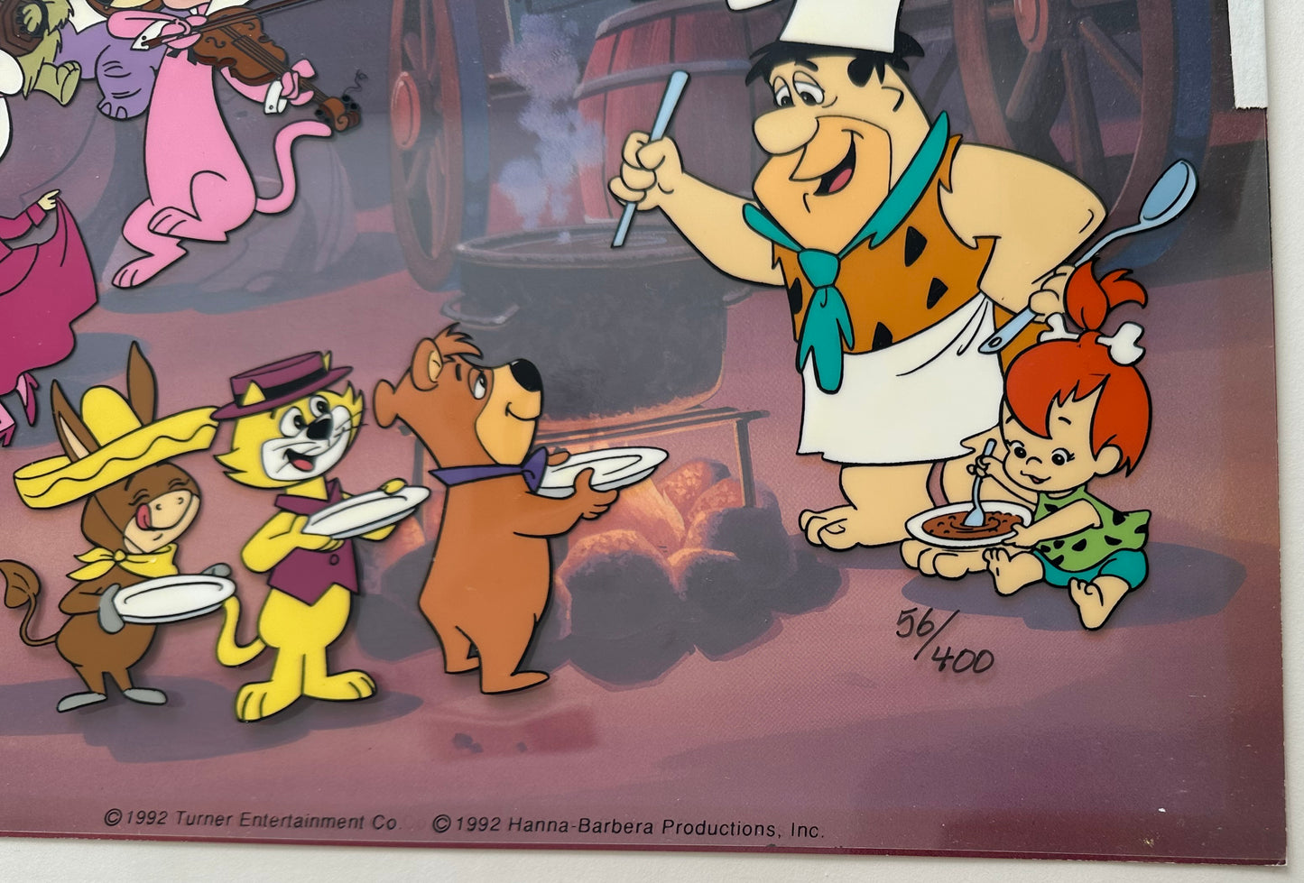 HUGE 34 Character Western Jamboree Bill Hanna and Joe Barbera SIGNED Limited Edition Cel of 400 from 1992 OHC