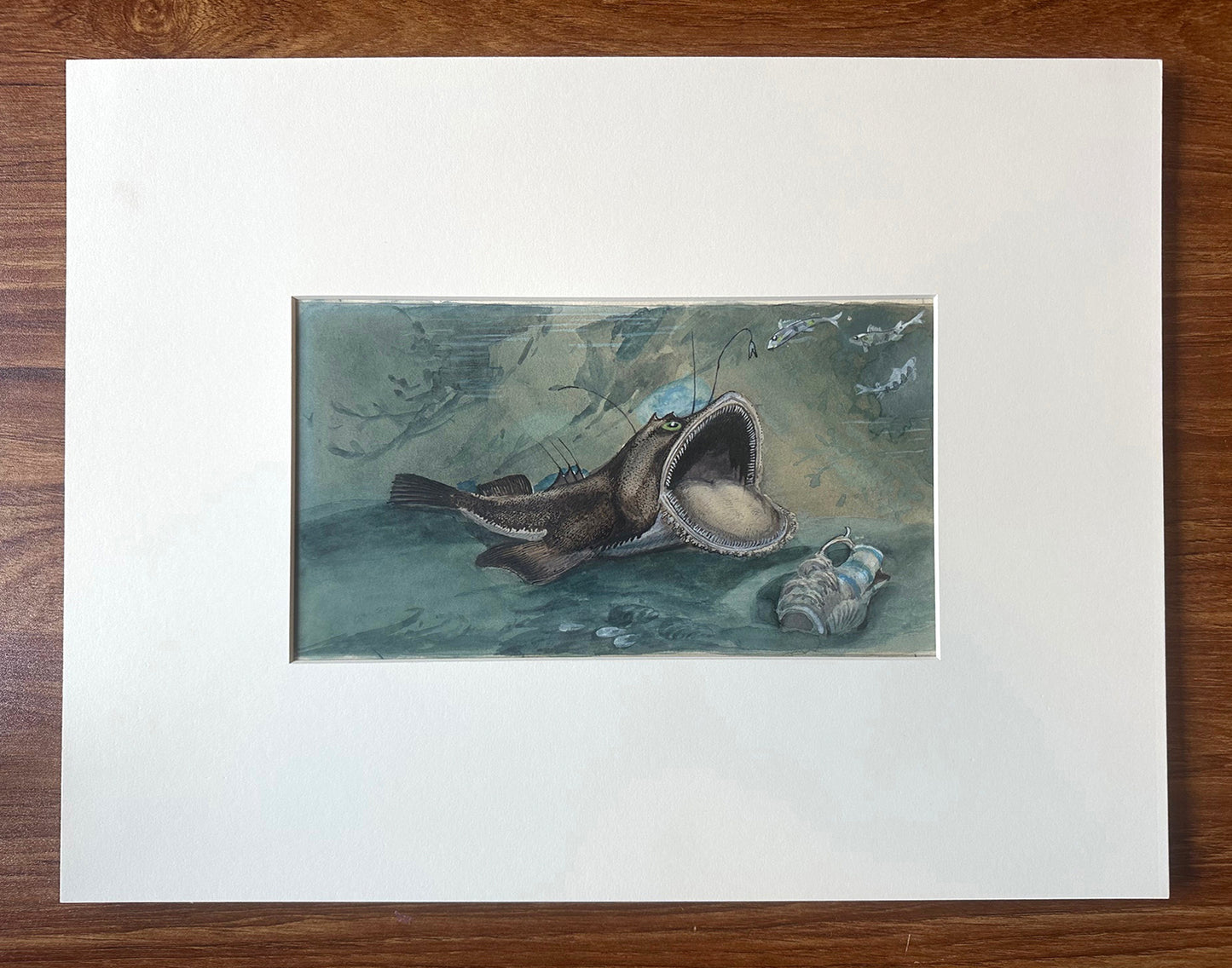 James Carter Beard Original Ink and Watercolor Painting "The Angler" 1904 Ex-BSA Collection
