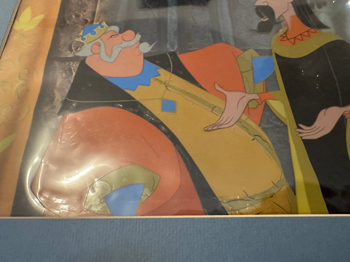 Sleeping Beauty King Stephan and King Hubert Cel Setup from Walt Disney Art Corner Store 1959 with Gold Label Sold at Christies C-KL