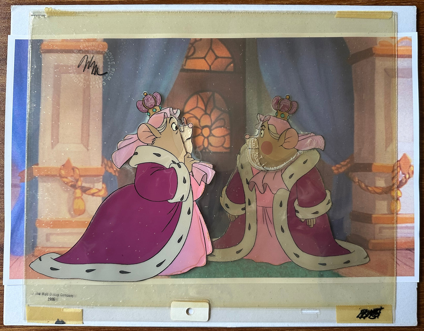 Great Mouse Detective Mouse Queen and Robot Walt Disney Production Animation Cel 1986 C-KL
