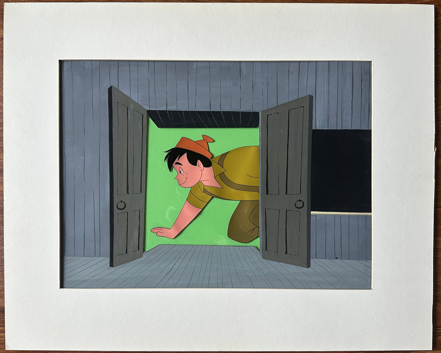 Paul Bunyan Disney Production Animation Cel AND Overlay Background 1958 C-KL