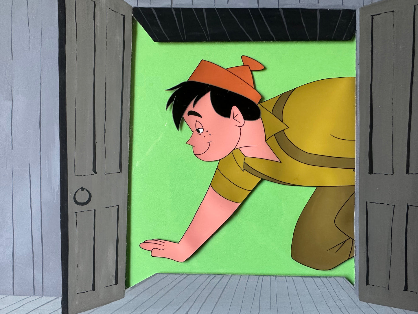 Paul Bunyan Disney Production Animation Cel AND Overlay Background 1958 C-KL