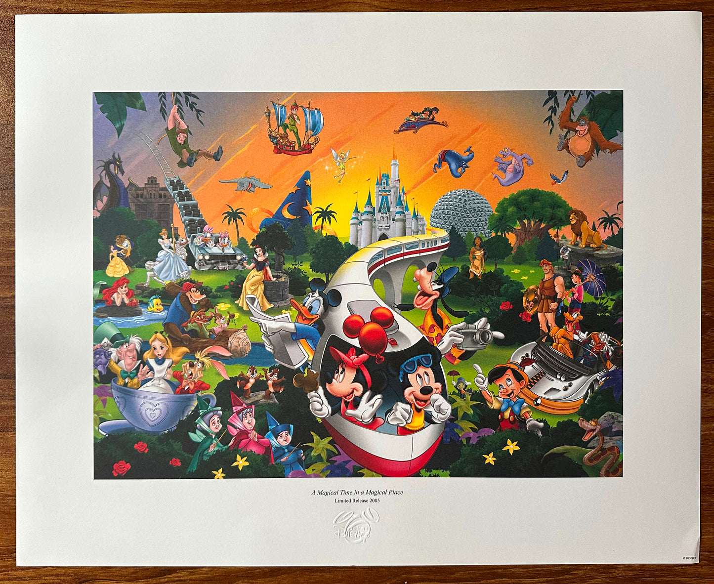 Disney Magical Time in a Magical Place Print Limited Edition 2005 World COA C-KL