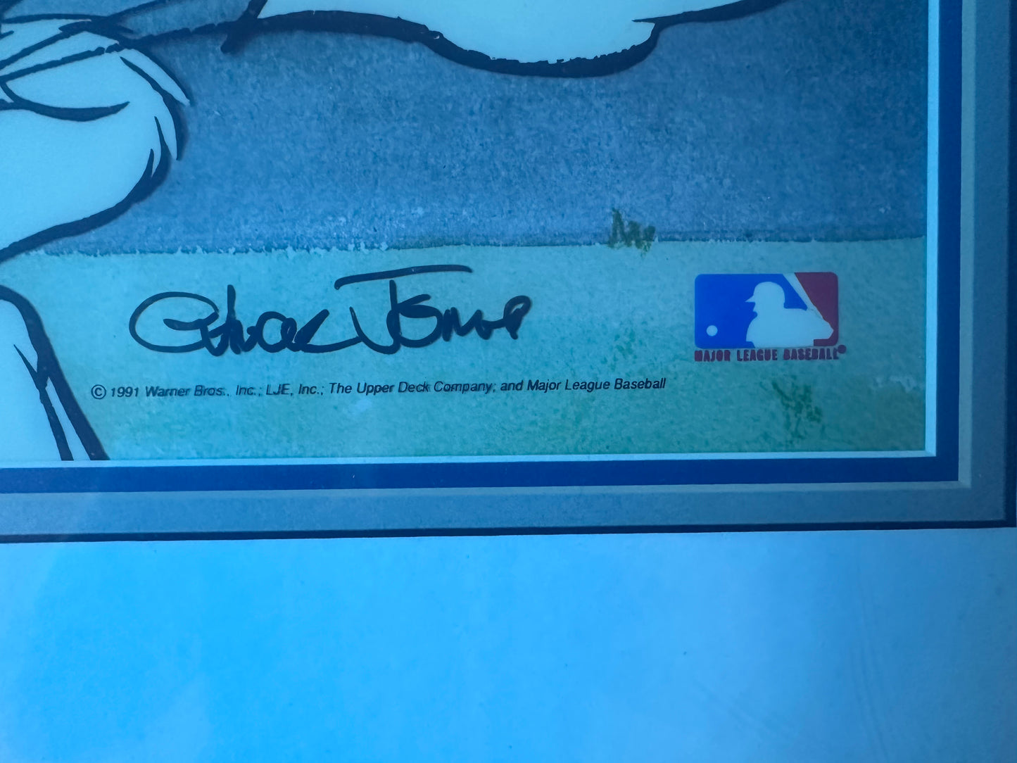 Chuck Jones SIGNED Bugs Bunny MLB Baseball Limited Edition Cel Looney Tunes Warner Brothers 1991 OH