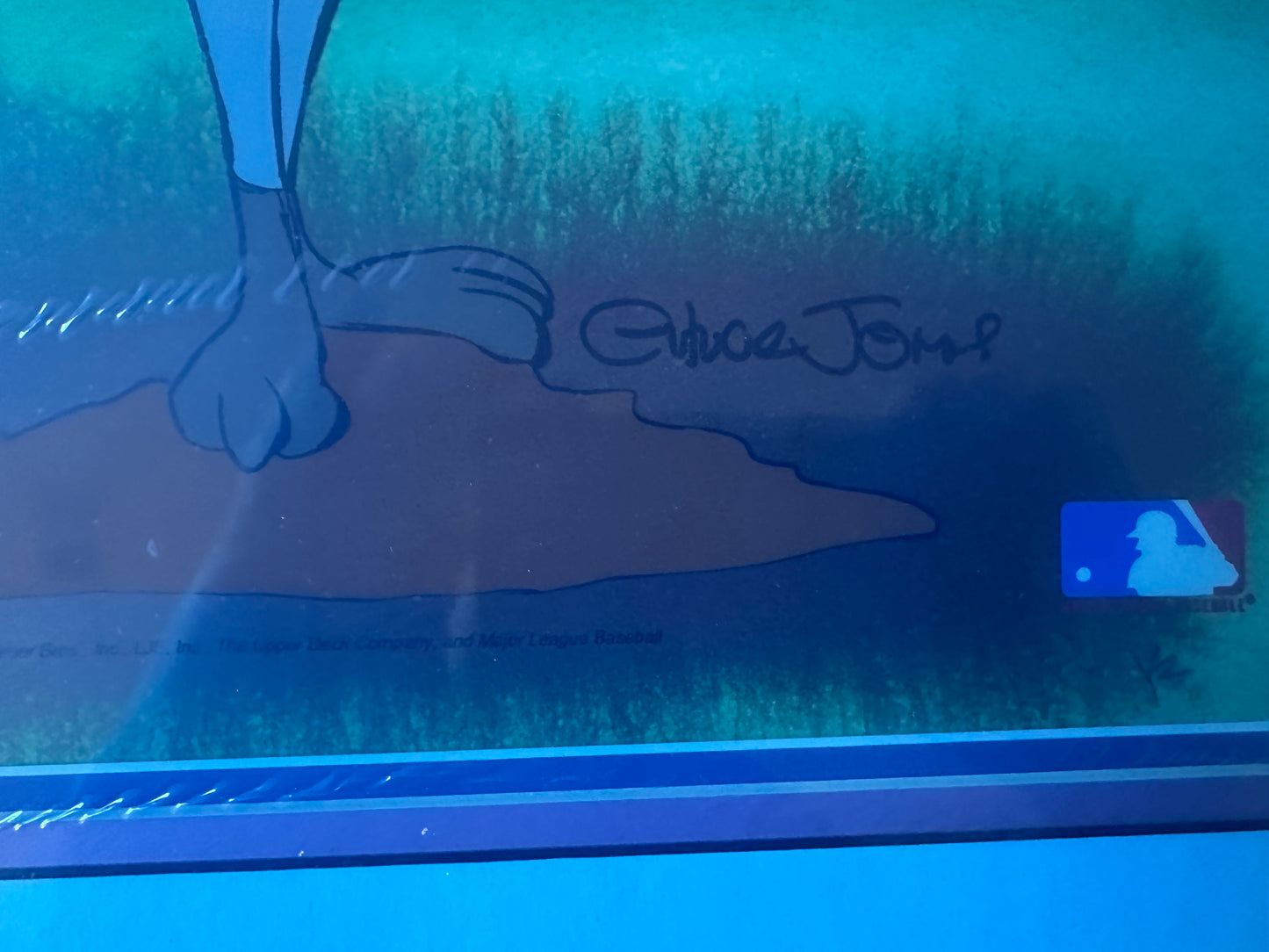 Chuck Jones SIGNED Wile E Coyote MLB Baseball Limited Edition Cel Looney Tunes Warner Brothers 1991 OH