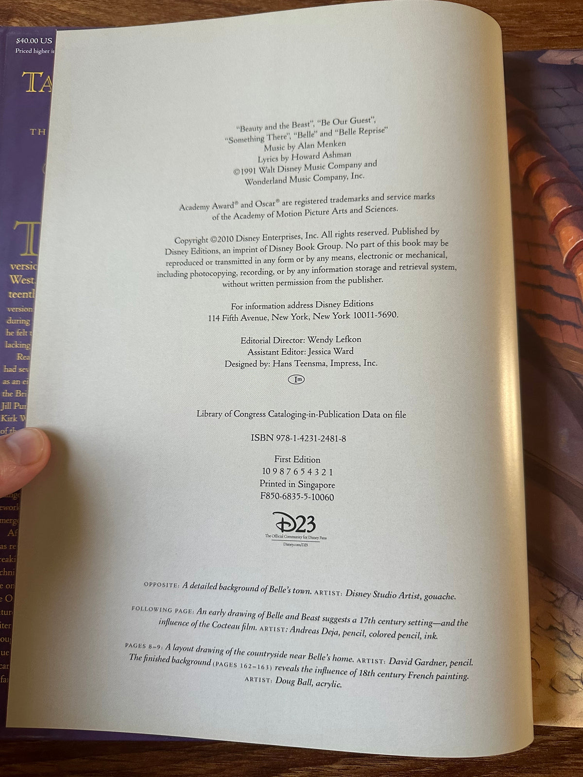 Beauty and the Beast The Art and Making Of - Tale as Old as Time Book