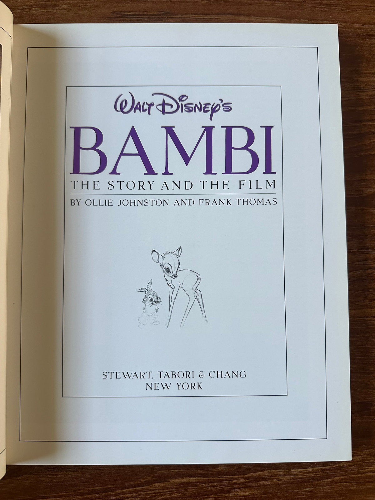 Walt Disney's Bambi - The Story and the Film Ollie Johnston Frank Thomas