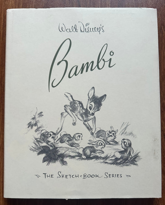 Bambi Walt Disney Book - The Sketch Book Series Ollie Johnston Frank Thomas Hardcover with Dust Jacket