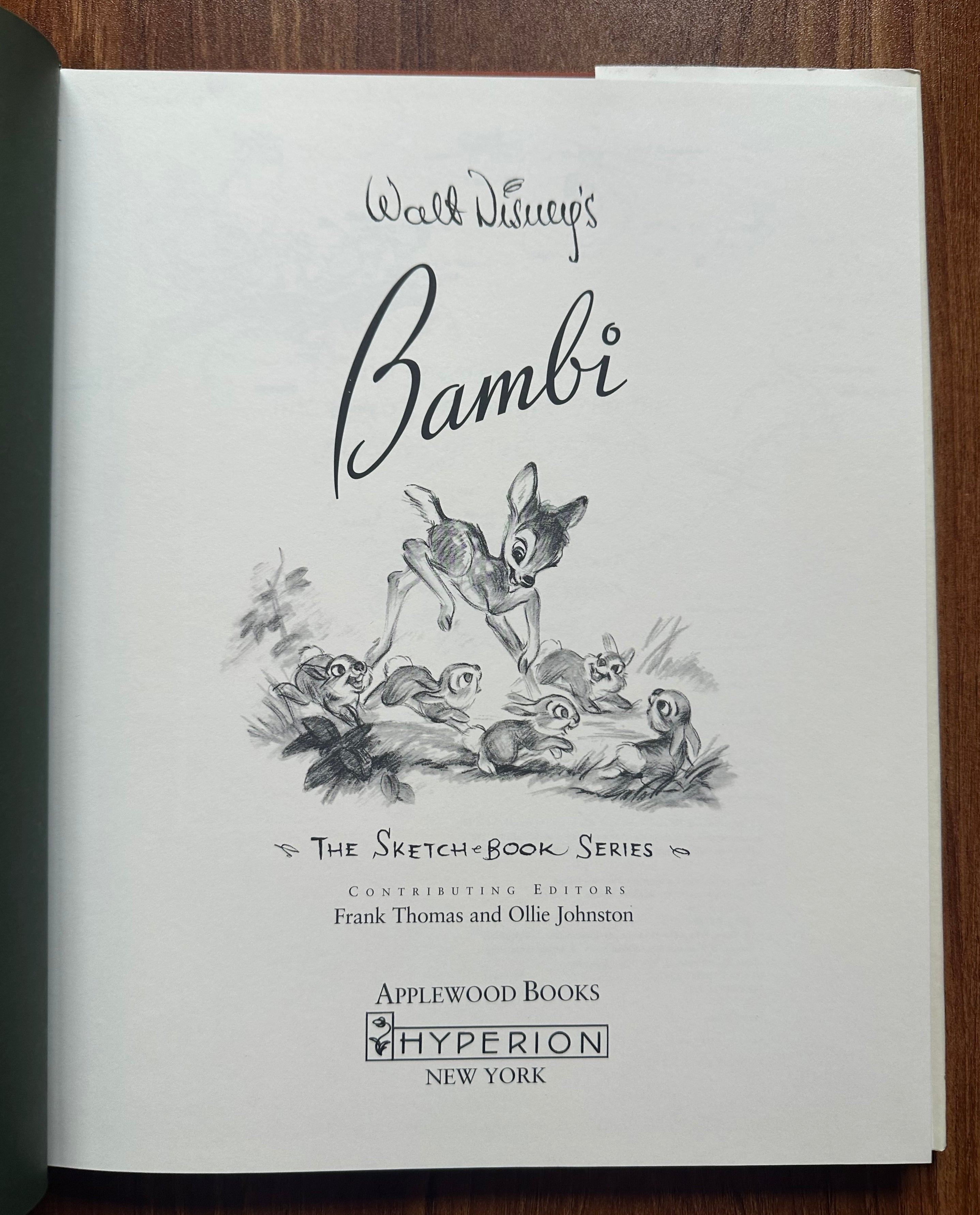 Bambi Walt Disney Book - The Sketch Book Series Ollie Johnston