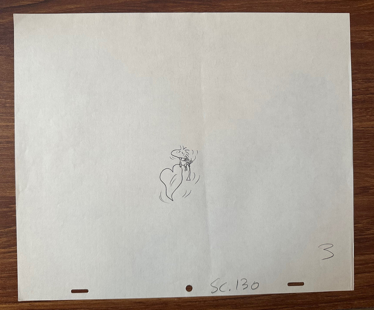 Charlie Brown Be My Valentine Holiday PEANUTS Cel Drawing 1975 Schulz 514