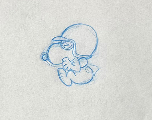 Snoopy Charlie Brown You're a Good Sport PEANUTS Cel Drawing 1975 Schulz 518