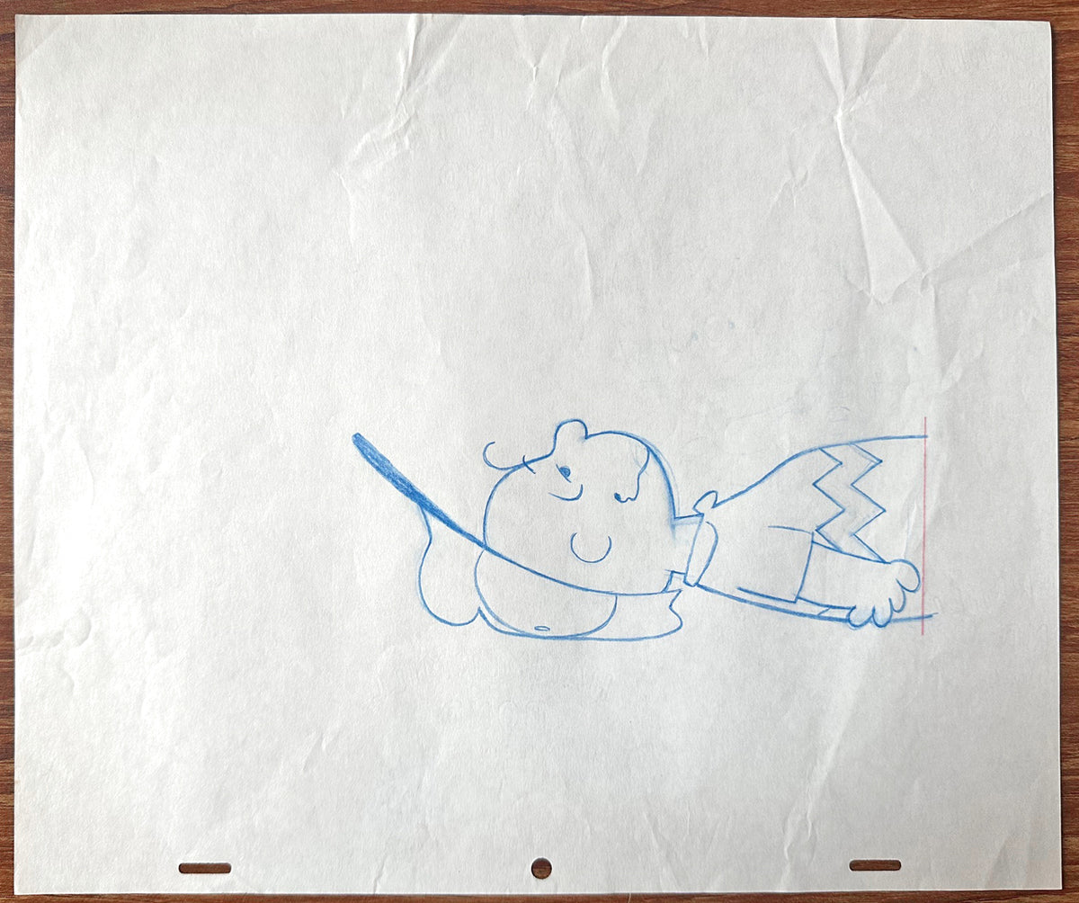 Charlie Brown Its Arbor Day PEANUTS Baseball Cel Drawing 1976 Schulz 521