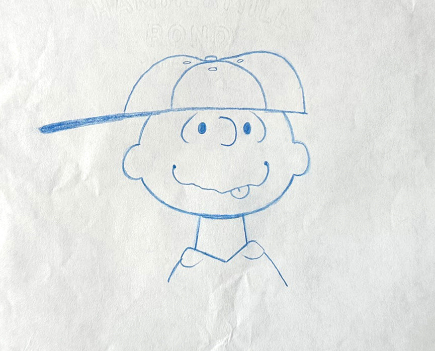 Charlie Brown Its Arbor Day PEANUTS Baseball Cel Drawing 1976 Schulz 522