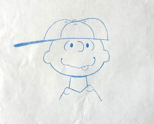 Charlie Brown Its Arbor Day PEANUTS Baseball Cel Drawing 1976 Schulz 522