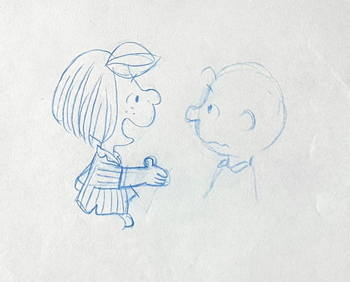 Peppermint Patty Its Arbor Day Charlie Brown PEANUTS Baseball Cel Drawing 1976 Schulz 529