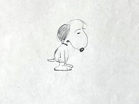 Snoopy Charlie Brown Race for Your Life PEANUTS Cel Drawing 1977 Schulz 531
