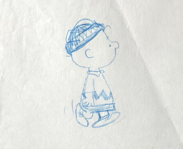 Snoopy Charlie Brown Race for Your Life PEANUTS Cel Drawing 1977 Schulz 533