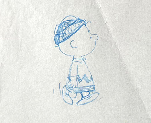 Snoopy Charlie Brown Race for Your Life PEANUTS Cel Drawing 1977 Schulz 533
