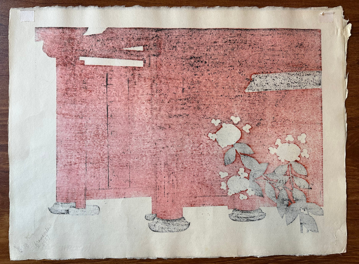 KIYOSHI SAITO Signed Woodcut Print Rokugatsu no Kamakura Kamakura from June 1976 #34 of 100