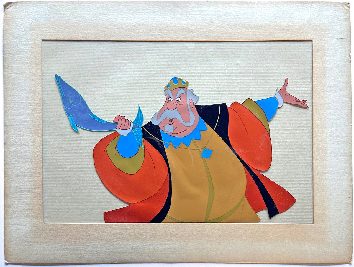 Sleeping Beauty King Hubert Cel from Walt Disney Art Corner Store 1959 with Gold Label C-JL