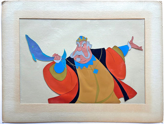 Sleeping Beauty King Hubert Cel from Walt Disney Art Corner Store 1959 with Gold Label C-JL