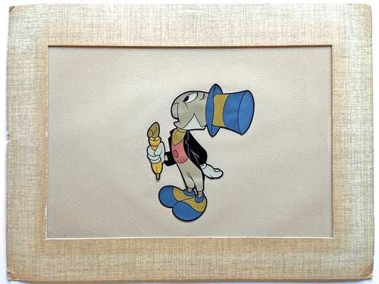 Jiminy Cricket Walt Disney Production Animation Cel 1950's Art Corner C-JL